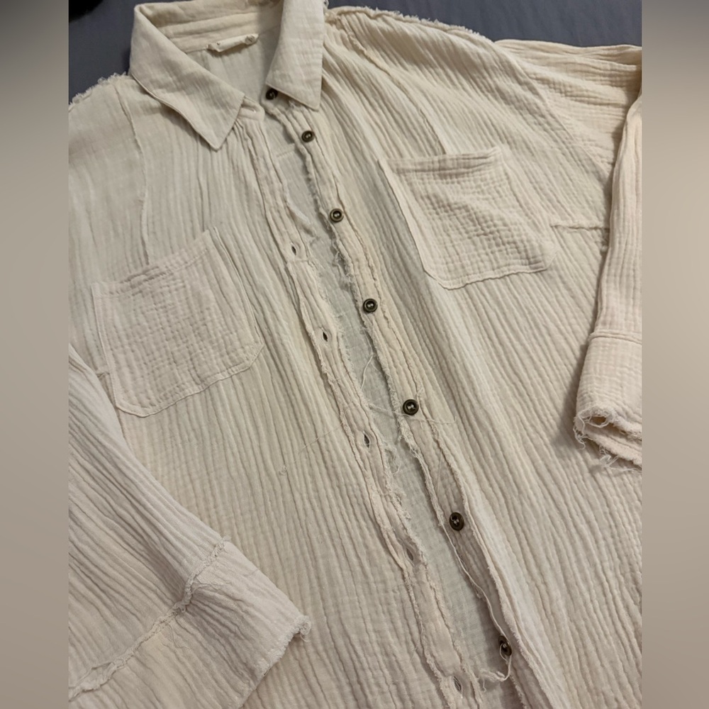 New In Distressed Blouse